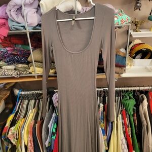 SKIMS grey long dress